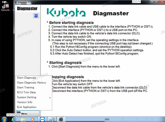 For KUBOTA DIAGNOSTIC KIT Interface Diagmaster Diagnostic Diagmaster Agricultural Tool