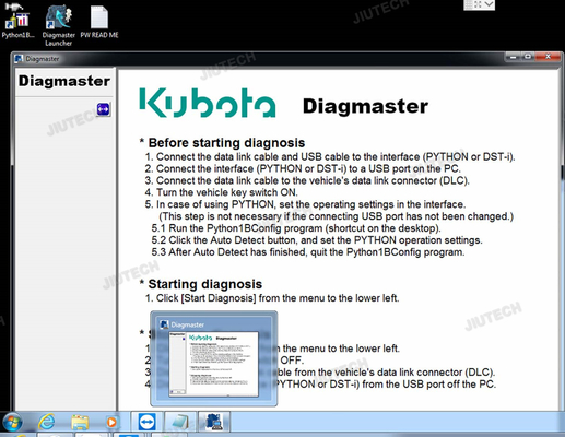 For KUBOTA DIAGNOSTIC KIT PYTHON Python interface Diagmaster KUBOTA Takeuchi Diagnostic