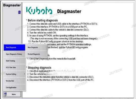 For KUBOTA DIAGNOSTIC KIT PYTHON Python interface Diagmaster KUBOTA Takeuchi Diagnostic