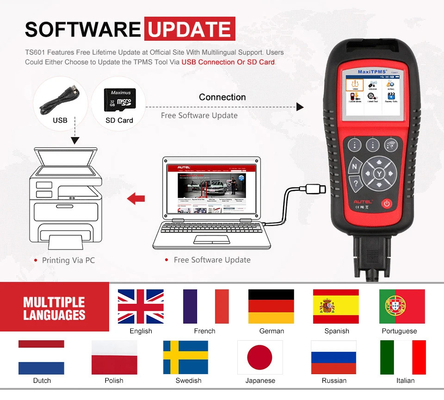 AUTEL MaxiTPMS TS601 TPMS Tool Automotive Tire Repair Tools Sensor Progarmming/Relearn/Activate for Tire Pressure