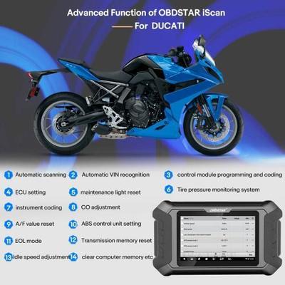 OBDSTAR iScan for DUCATI Motorcycle Diagnostic Tool with M041 Cable Support Diagnose & Key Programming & Odometer Calibration