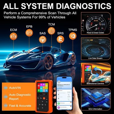 Xtruck 819 OBD2 Scanner and Car Diagnostic Tool with Bluetooth Connectivity for Vehicles Since 1996 - Fault Code Diagnosis & Clearing and 10M Wireless Range