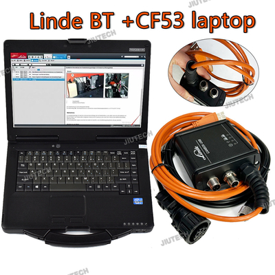 Forklift Diagnostic Tool For Linde Canbox BT Kit Electric CANBOX TO TRUCK Pathfinder LSG+CF53 Laptop