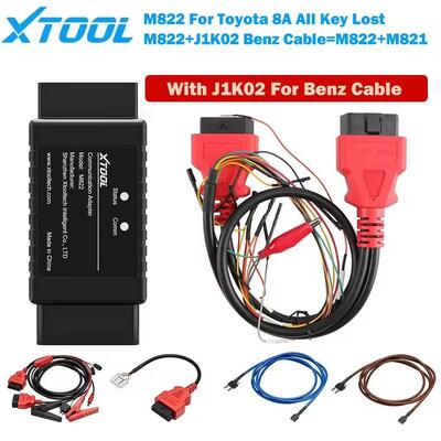 XTOOL M822 M821 Key Emulator For Toyota A8 For Benz Cable All Key Lost Key Programming Need Work With KC501 Programmer For PAD3 টয়োটা এ৮ এর জন্য বেঞ্জ ক্যাবলের জন্য XTOOL M822 M821 কী এমুলেটর
